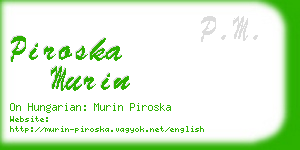 piroska murin business card
